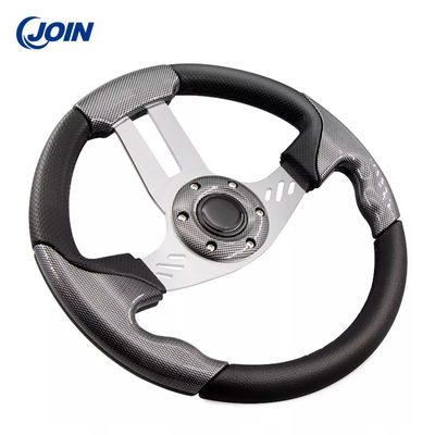 Grano di legno del PVC che corre il volante a 13 pollici per i carrozzini elettrici di golf